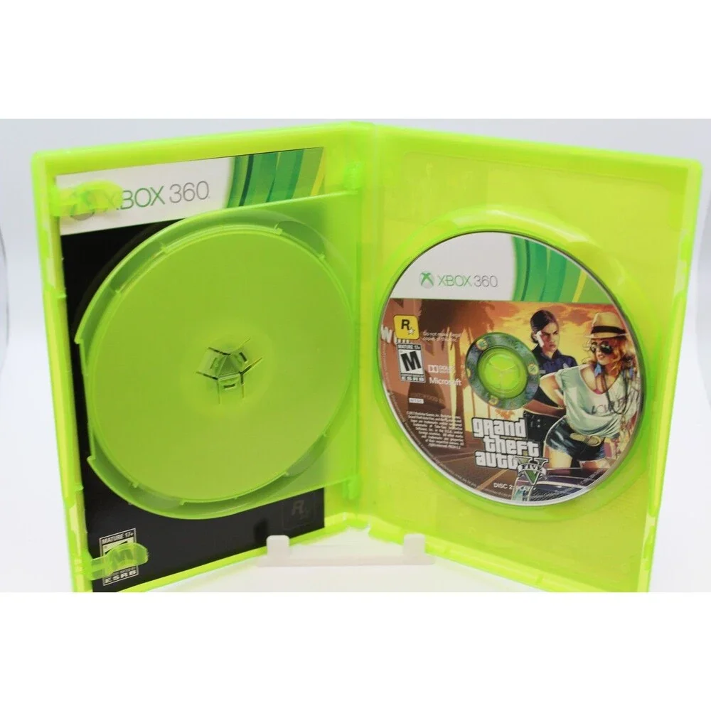 Grand Theft Auto Five Game GTA 5 Xbox 360 Both Discs. Includes Manual | Tested!